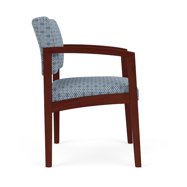 Lenox Wood Guest Chair Wood Frame, Mahogany, RS Rain Song Upholstery